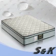 【S&K】3M防潑水記憶膠獨立筒床墊(雙人加大6尺)