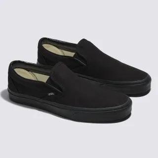 【VANS 官方旗艦】Classic Slip-On 男女款全黑色滑板鞋/休閒鞋