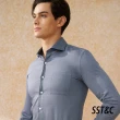 【SST&C 新品９折】舒適純棉 深藍紋裡修身版襯衫0312402001