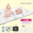 【PAMABE】2合1涼感嬰兒透氣床墊60x120x5cm(0-4歲白色/可水洗/防蹣/防蟎抗菌/新生兒床墊/彌月禮/寶寶床墊)