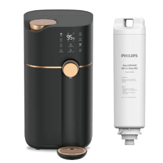 【Philips 飛利浦】新一代★智能雙效UV-C滅菌/RO濾淨瞬熱飲水機ADD6910BK(+專用濾芯ADD550)