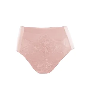 【曼黛瑪璉】雙弧 高腰三角修飾褲 M-XXL(蜜粉橘)