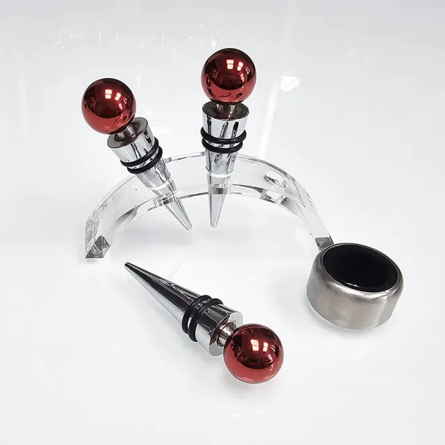 緋紅紅酒瓶塞三入組