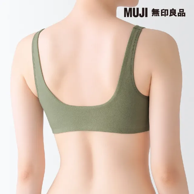 【MUJI 無印良品】女棉混彈性無鋼圈低胸型胸罩(共4色)