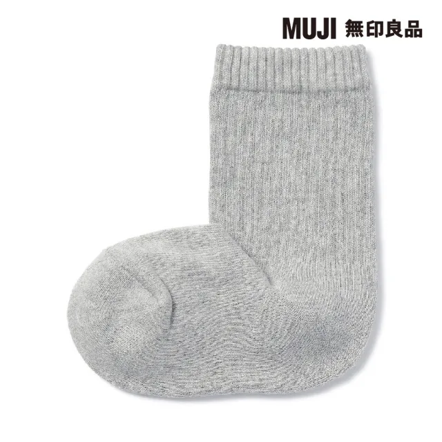 【MUJI 無印良品】兒童棉混足底圈絨厚織直角襪(共3色)