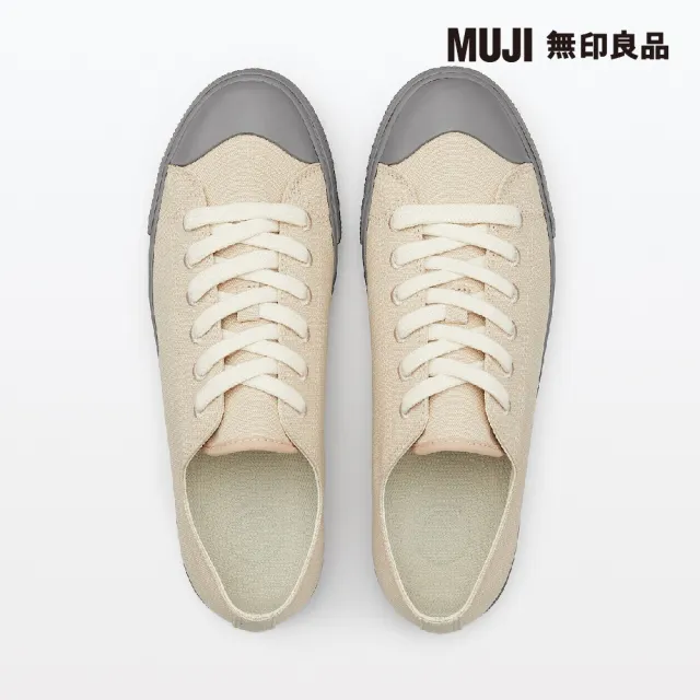 【MUJI 無印良品】撥水加工舒適休閒鞋(淺米)