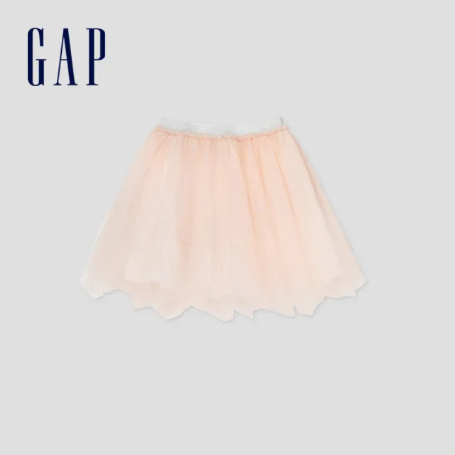 【GAP】女幼童裝 鬆緊短裙-淺粉色(890482)