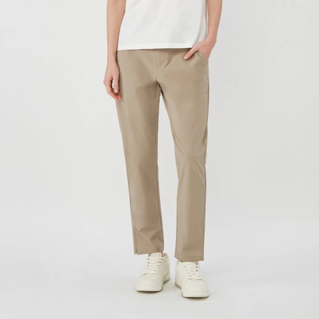 GIORDANO 佐丹奴 女裝防潑水日常機能錐形褲 All Day Pants系列(18 卡其)