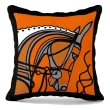 【HEAVEN 研紡枕所】經典橙馬風格抱枕套-45x45cm(抱枕套、靠墊套)