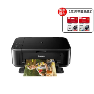 【Canon】搭1黑1彩高容量墨水★PIXMA MG3670 多功能相片複合機(經典黑)