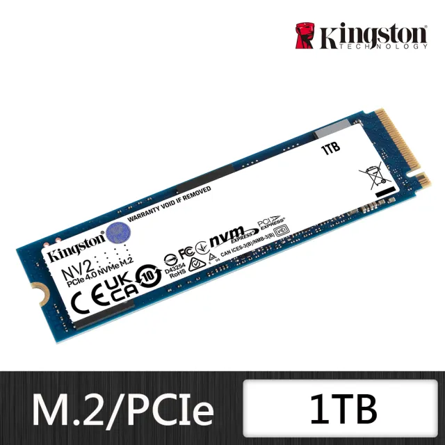 【Kingston 金士頓】2入★ NV2 1TB M.2 2280 PCIe 4.0 SSD 固態硬碟(SNV2S/1000G)
