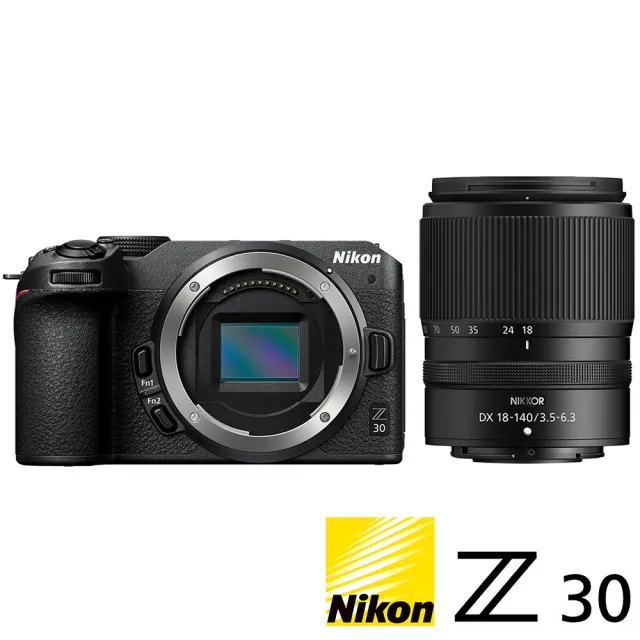 【Nikon 尼康】Z30 + Z 18-140mm VR KIT 旅遊鏡組(公司貨 APS-C無反微單眼相機)
