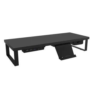 【kingkong】5埠USB多功能電腦螢幕增高架 DT01(手機/平板/筆電支架)