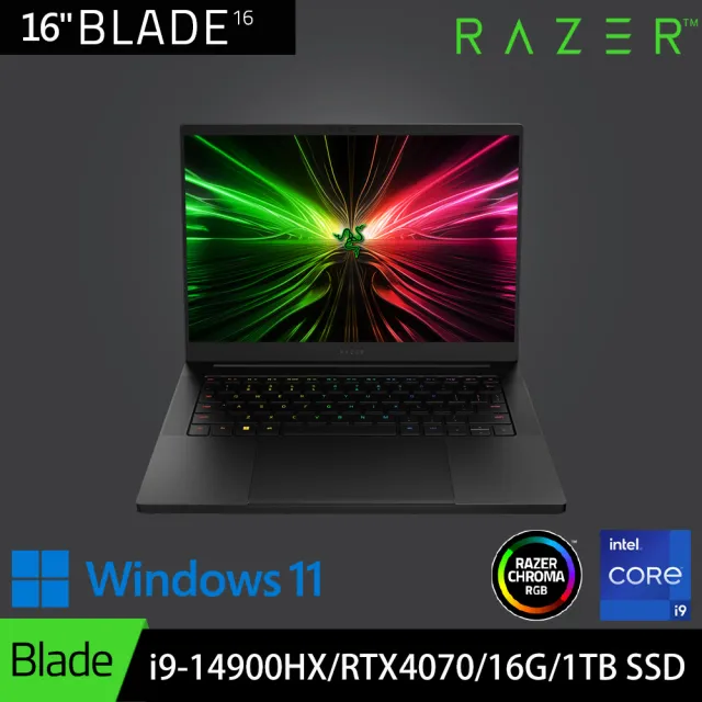 【Razer 雷蛇】16吋i9 240Hz電競筆電(RZ09-0510STN3-R3T1/i9-14900HX/RTX 4070/16G/1TB SSD)