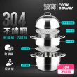 【CookPower 鍋寶】304不鏽鋼四層蒸籠鍋火鍋30CM(IH/電磁爐適用)