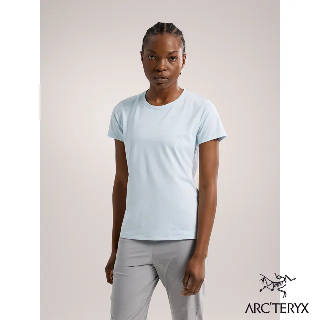 【Arcteryx 始祖鳥官方直營】女 Taema ArcBird 快乾短袖圓領衫(雜天藍)