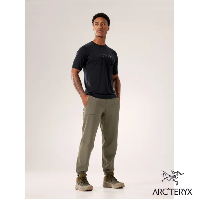 【Arcteryx 始祖鳥官方直營】男 Ionia ArcWord Logo 短袖羊毛T恤(黑)