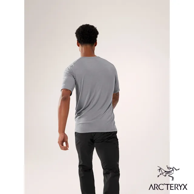 【Arcteryx 始祖鳥官方直營】男 Ionia Logo 短袖羊毛T恤(太空灰)