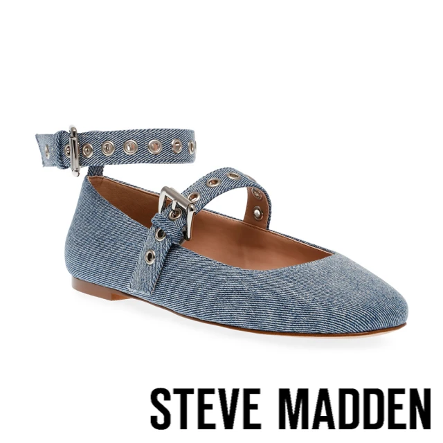 steve madden MACBETH 扣帶繞踝瑪莉珍鞋(牛仔藍)