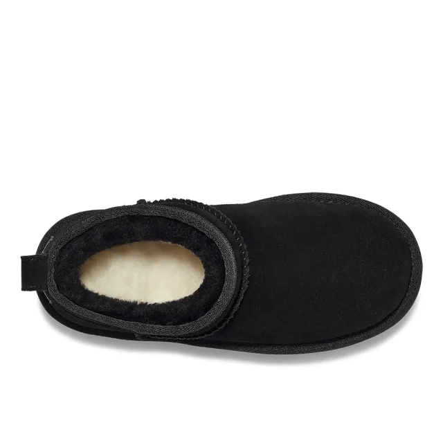 【UGG】童鞋/靴子/低筒靴/真皮靴/Classic Ultra Mini Platform(黑色-UG1157791KBLK)