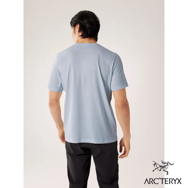 【Arcteryx 始祖鳥官方直營】男 ArcWord LOGO 短袖休閒Tee(天藍)