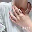 【GJS 金敬順】天然珍珠鑽石戒指(日本AKOYA珍珠7mm/18K金/750KG)
