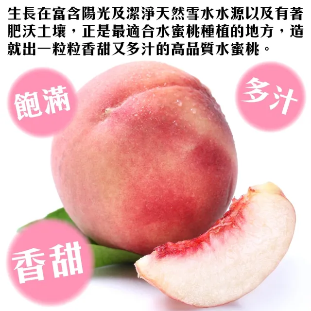 【WANG 蔬果】美國加州水蜜桃大顆18-21顆x1箱(約4.5kg/箱_原裝箱/空運直送)