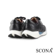 【SCONA 蘇格南】全真皮 輕量樂活舒適休閒鞋(黑色 1293-1)