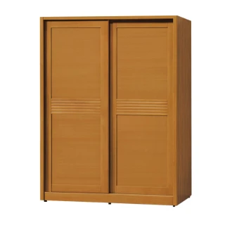 【文創集】歐多雅4.8尺實木推門內鏡面三抽衣櫃