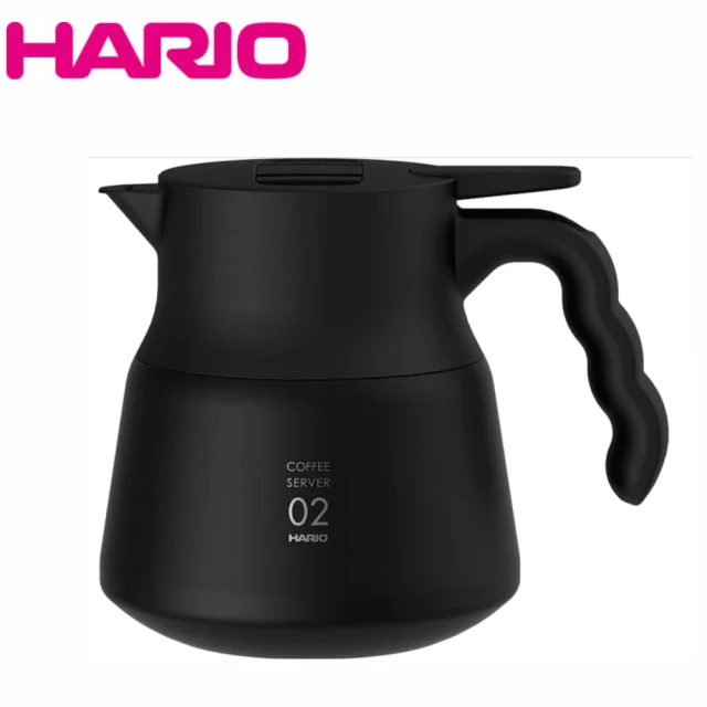 HARIOHARIO V60不鏽鋼咖啡保溫壺PLUS 黑色600ml(VHSN-60-B)