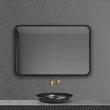 【YORI優里嚴選】50x70cm 黑/白/金-簡約北歐風浴室鏡(方形鏡子 橫豎可掛 化妝鏡 壁掛鏡 廁所鏡子)