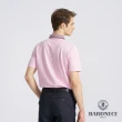 【BARONECE 百諾禮士】男款 進口素材冰涼雙絲光雙色素面緹花短袖POLO衫-粉色(1198202-75)