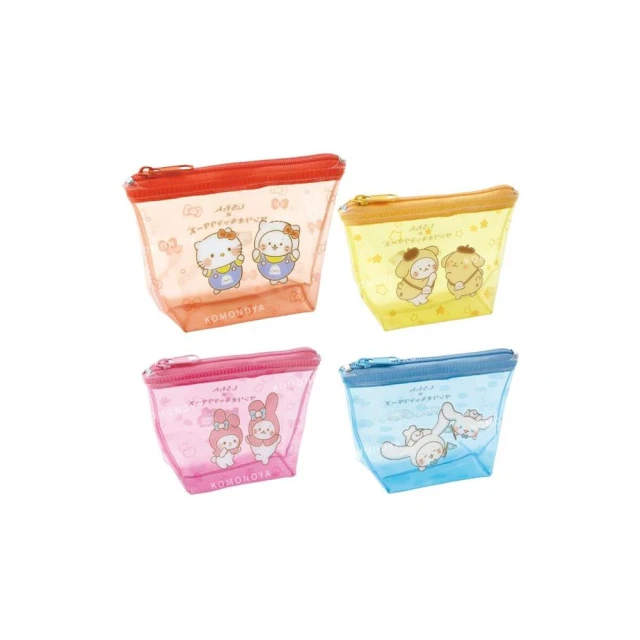 小禮堂 Sanrio 三麗鷗 透明船型拉鍊零錢包 - 變裝款