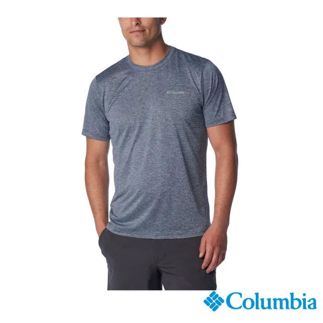 【Columbia 哥倫比亞 官方旗艦】男款-Columbia Hike™快排短袖上衣-深藍色(UAE14190NY/IS)