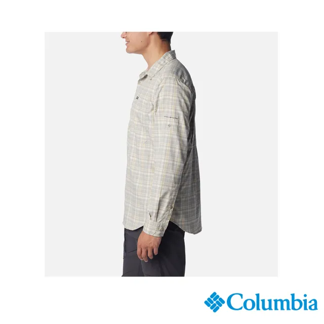 【Columbia 哥倫比亞 官方旗艦】男款-Silver Ridge™超防曬UPF50快排長袖襯衫-灰格子色(UAE35990GH/IS)