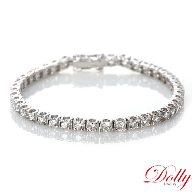 【DOLLY】4克拉 輕奢珠寶18K金鑽石手鍊(002)