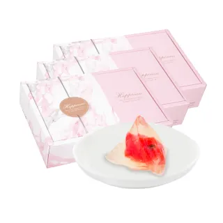 【樂活e棧】繽紛蒟蒻水果冰粽-西瓜口味8顆x3盒(端午 粽子 甜點 全素)