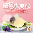 【樂活e棧】繽紛蒟蒻水果冰粽-葡萄口味8顆x1盒(端午 粽子 甜點 全素)