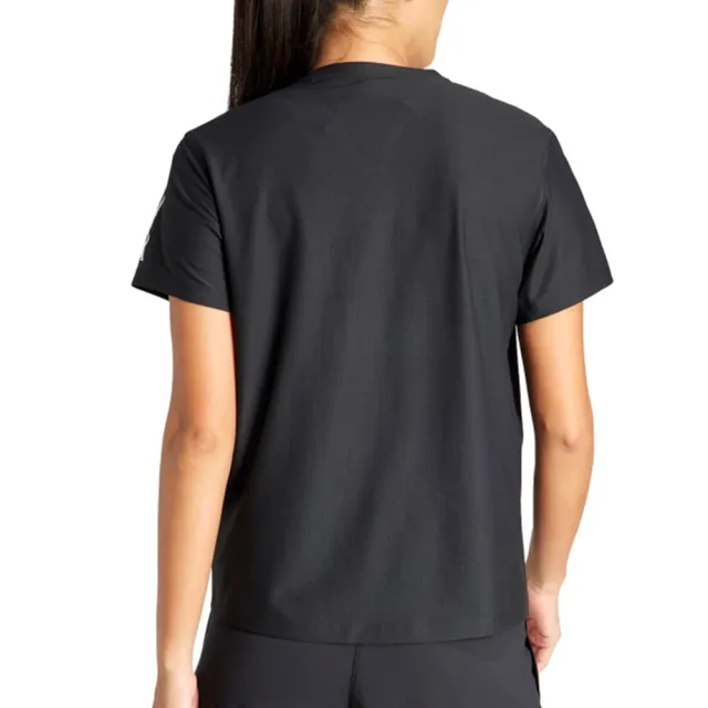 【adidas 愛迪達】OTR B Tee 女款 黑色 上衣 運動 訓練 健身 慢跑 吸濕排汗 反光 短袖 IN2961