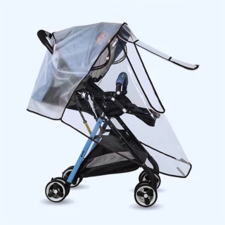 【E.dot】2入組 嬰兒推車專用EVA可開窗雨罩(防護罩)