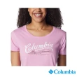 【Columbia 哥倫比亞 官方旗艦】女款-Daisy Days™LOGO短袖上衣-粉紅(UAL31250PK/IS)