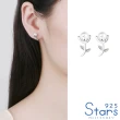【925 STARS】純銀925耳釘 珍珠耳釘/純銀925法式鬱金香珍珠花朵造型耳釘(2色任選)