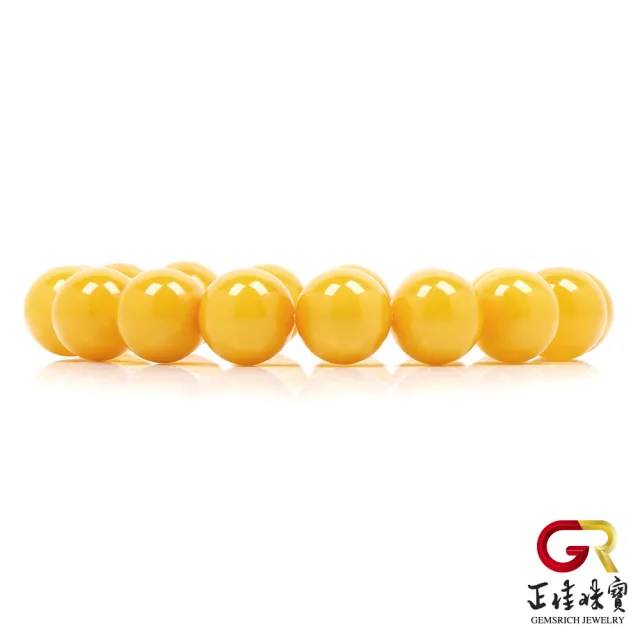 【正佳珠寶】老蜜蠟琥珀 頂級陽橙老蜜 12.3-12.8mm 老蜜蠟手珠｜日本彈力繩