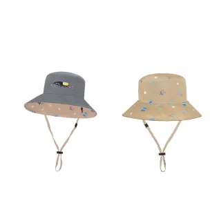 【Brille Brille】UPF50+ 兒童雙面防曬帽 漁夫帽 遮陽帽 防曬帽(咘哩咘哩 兒童防曬帽)