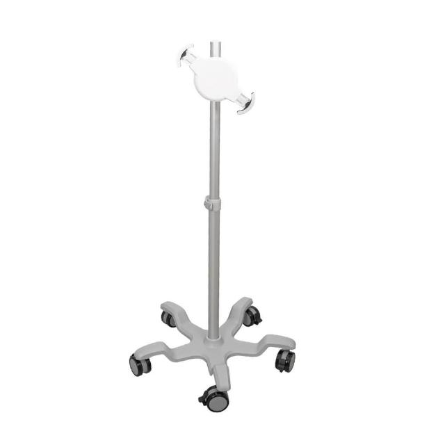 ErgoGrade EGRLT200 移動式筆電支架，專為20吋以下筆電設計，臺灣原廠製造，銀色系時尚外觀。採用鋼、塑膠與鋁管材質，最大承重5kg，輕鬆調整高度提升工作效率。包裝尺寸690x617x150mm，便於攜帶，提供3年完整保固，完美適合居家辦公與外出使用。