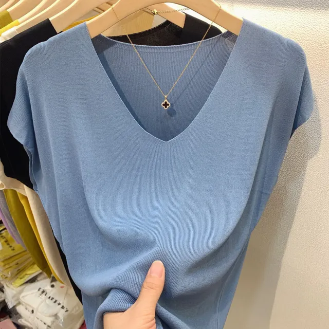 【Paiya 派亞】買一送一現貨小香風短袖T恤女夏圓領針織衫上衣