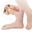 【AOAO】凝膠纖維腳趾矯形固定器 2入組 拇指外翻矯姿器 雙孔套拇指分趾套 護拇指