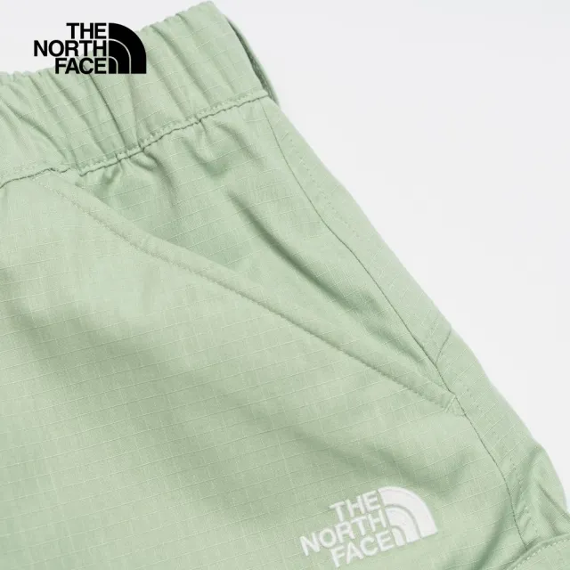 【The North Face】北面UE女款綠色防風舒防潑水舒適透氣短褲｜8860I0G