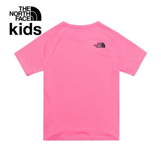 【The North Face 官方旗艦】北面兒童粉色吸濕排汗舒適透氣短袖T恤｜87Z6PIH