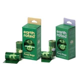 【Earth Rated莎賓】環保撿便袋-補充盒（3代） 〈8捲裝 120抽〉-2入組(寵物環境清潔)